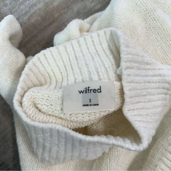 Wilfred Cream Chenille Turtleneck Sweater Size S - Picture 6 of 7